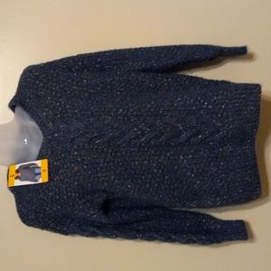 NWT ADRIENNE VITTADINI Marl Knit V-Neck Sweater